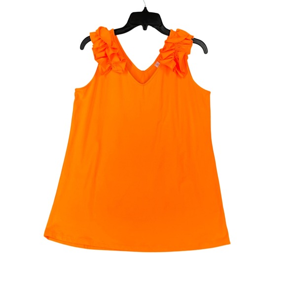 Zenana Top Ruffle Trim Size M Y2K Layering Minimalist Statement Boho Indie - Picture 1 of 9